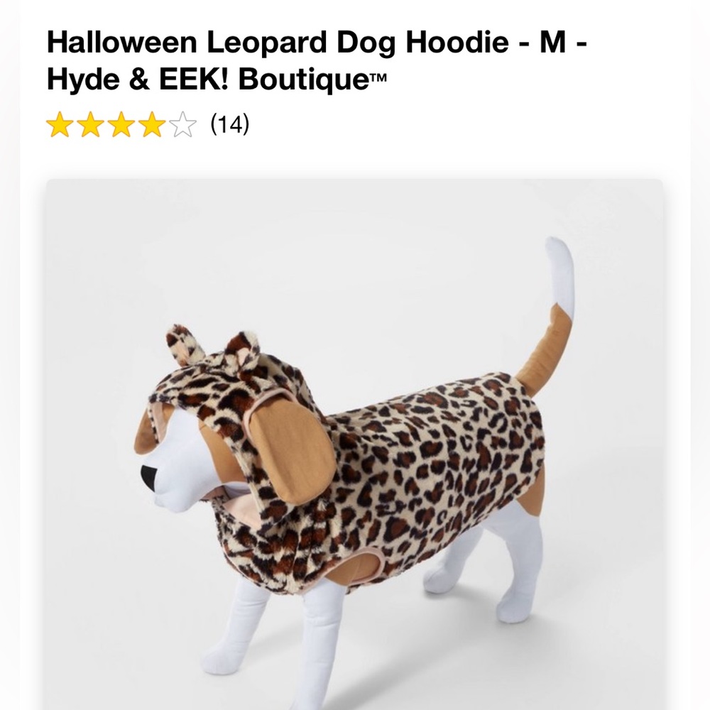 3 for $15 Leopard pet hoodie size Medium